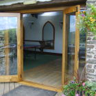 Double oak doors