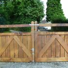 Solid oak entrance gates