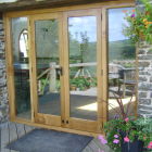 Double oak doors