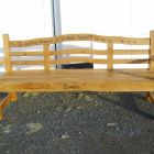 Hard wood memorial/garden bench
